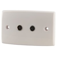 PAL 2 Socket Wallplate - TV and FM