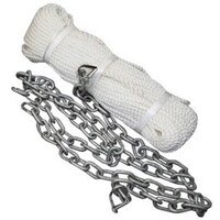Anchor Line 50m Rope & 3m Chain - 6mm Rope & 6mm Galvanised Chain