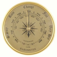 "Brass Type" Circular Barometer