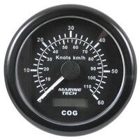 GPS Speedo - 0-60 Knots Black