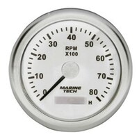 Tachometer Gauge 0-8000RPM 100mm White