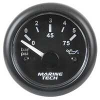 Oil Pressure Gauges - 5 Bar Black