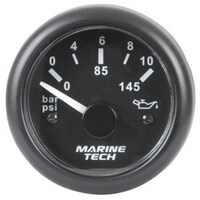 Oil Pressure Gauge - 0-10 Bar - Black