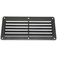 Plastic Rectangular Louvre Vents - Black 255mm x 125mm