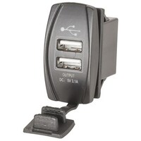 Twin USB Panel Mount Outlet 5V 3.1A