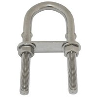 U-Bolts - Stainless Steel (304 Grade) - M-8 x 80mm Long. Thread Length 40mm