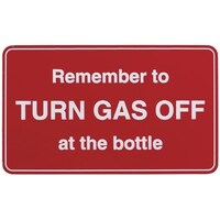 Adhesive Turn Off Gas Sign 100x60mm