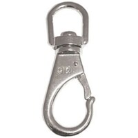 Stainless Steel Snap Hook Swivel Eye - 100mm Long 20mm Eye