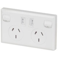 Double GPO with 2 x USB Charging ports