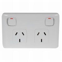 Double GPO with 2- Pole Switches for Caravans & Motorhomes