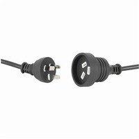 Black Mains Extension Lead, 2m