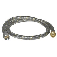 Stainless Steel Braided Gas Hose - 3/8" BSP Male to 3/8" SAE Female 900mm