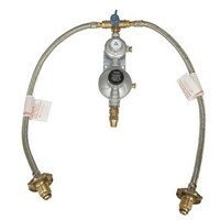 Gas Regulator Kit for Two Bottles - Dual Stage Regulator and Hose