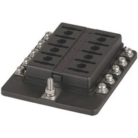 10 Way Blade Fuse Block - Screw Terminal Connection