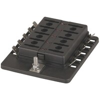 10 Way Blade Fuse Block - Spade Terminal Connection