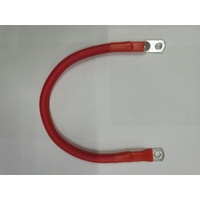 0 Gauge Tinned Battery Power Lead - Red - 450mm