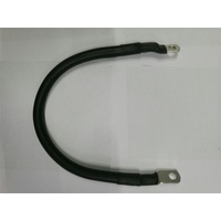 0 Gauge Tinned Battery Power Lead - Black - 450mm