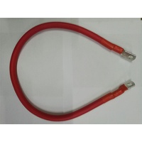 0 Gauge Tinned Battery Power Lead - Red - 750mm