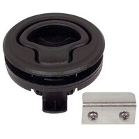 Round Style Flush Latches - Fit up to 7/8" Door Black