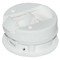 Round Style Flush Latches - Fit up to 7/8" Door White