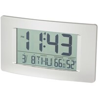 LCD Wall Clock with Calendar and Temperature Display